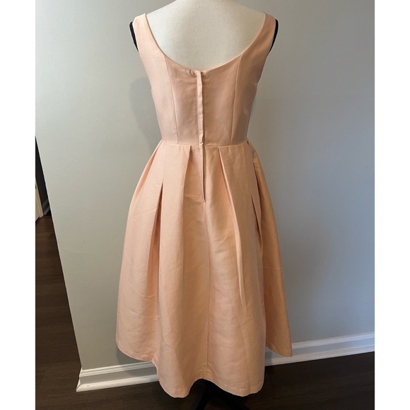 Elliatt Evergreen Blush Pink Sleeveless Tea Length Pleated Formal Dress … - Picture 6 of 10